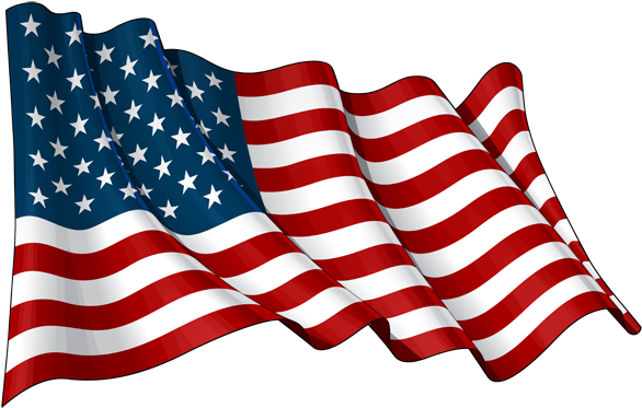 America Flag Png File - Waving American Flag (600x383), Png Download