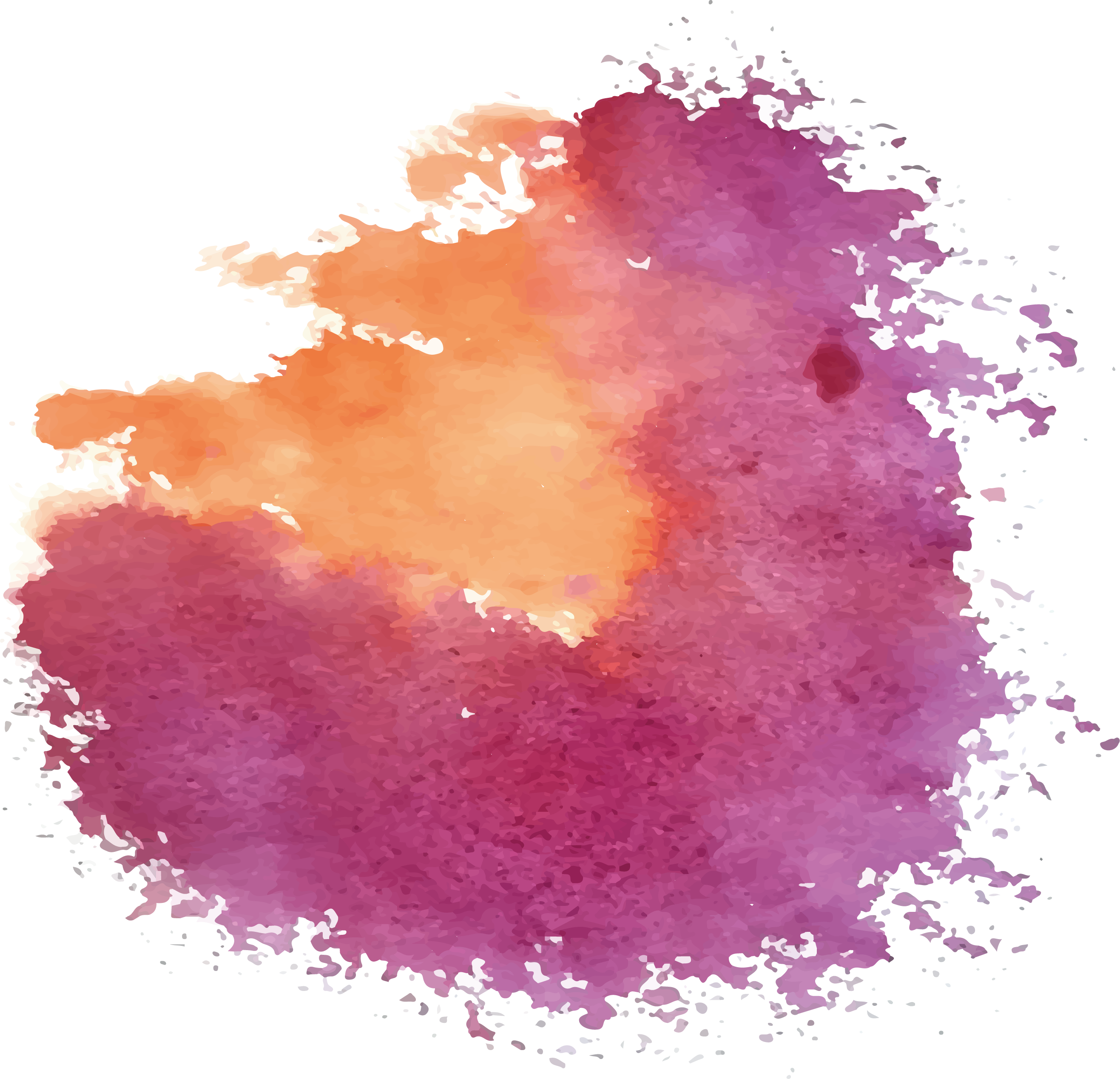 Pink Texture Png - Watercolor Png Purple And Orange (2634x2537), Png Download