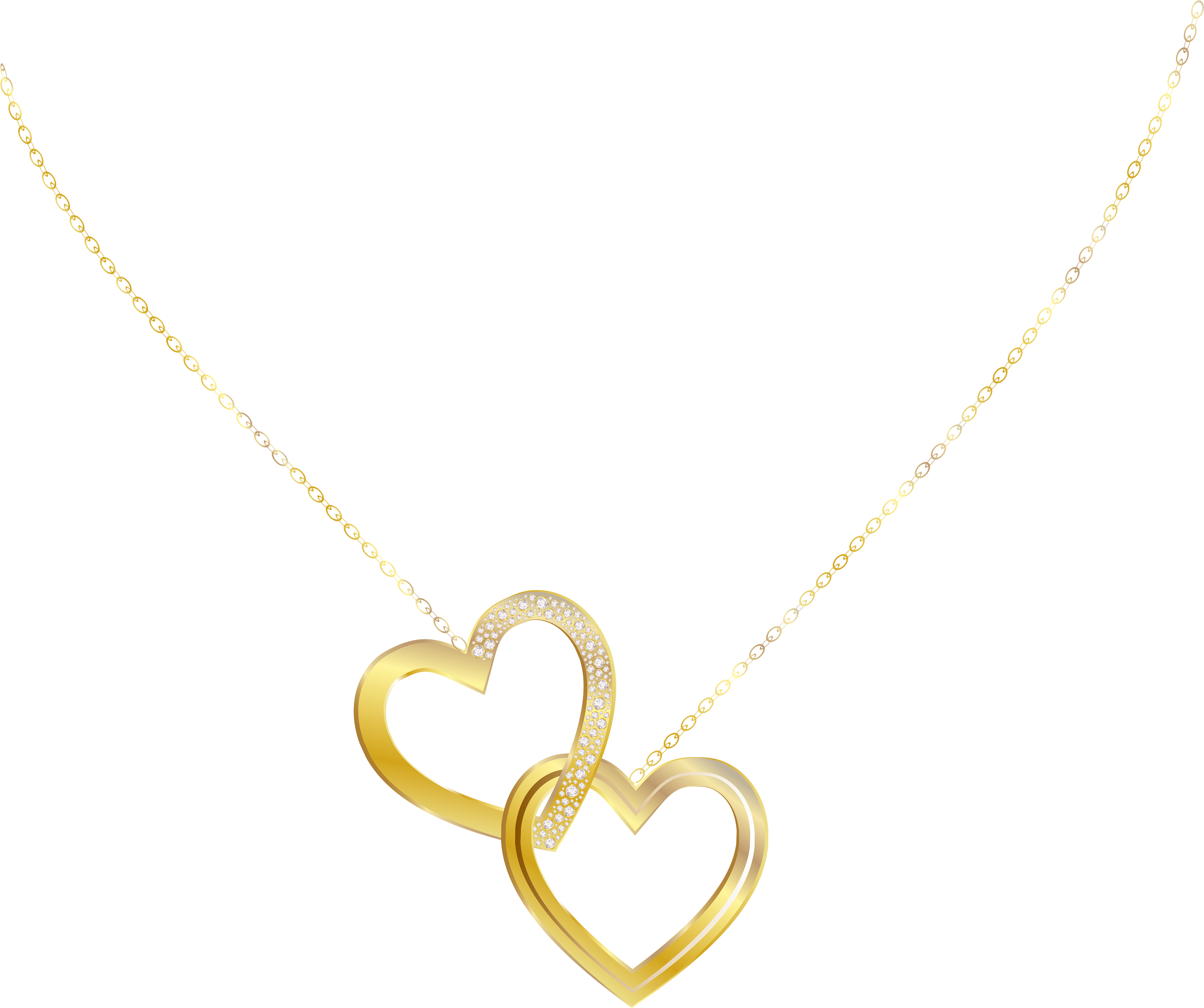 Free Library Gold Necklace Png Clip Art Image Gallery - Necklace Clipart (5108x4240), Png Download