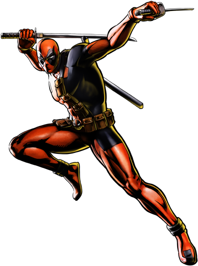 Deadpool Ultimate Marvel Vs Capcom 3 (400x630), Png Download