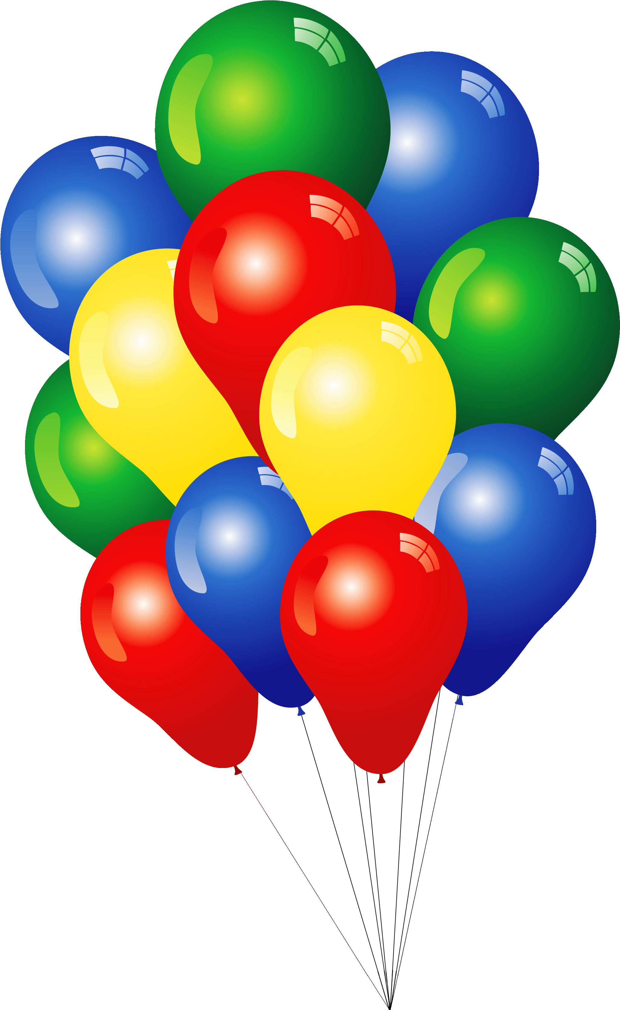 Balloon - Multicolored Balloons (2312x3602), Png Download