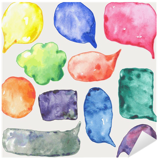Hand Watercolour Speech Bubbles (400x400), Png Download
