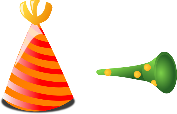Happy Birthday Hat Png - Birthday Horn Png (600x388), Png Download
