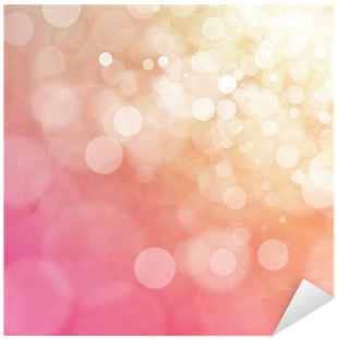 White Bokeh On Orange And Pink Watercolor Background - Watercolor Painting (400x400), Png Download