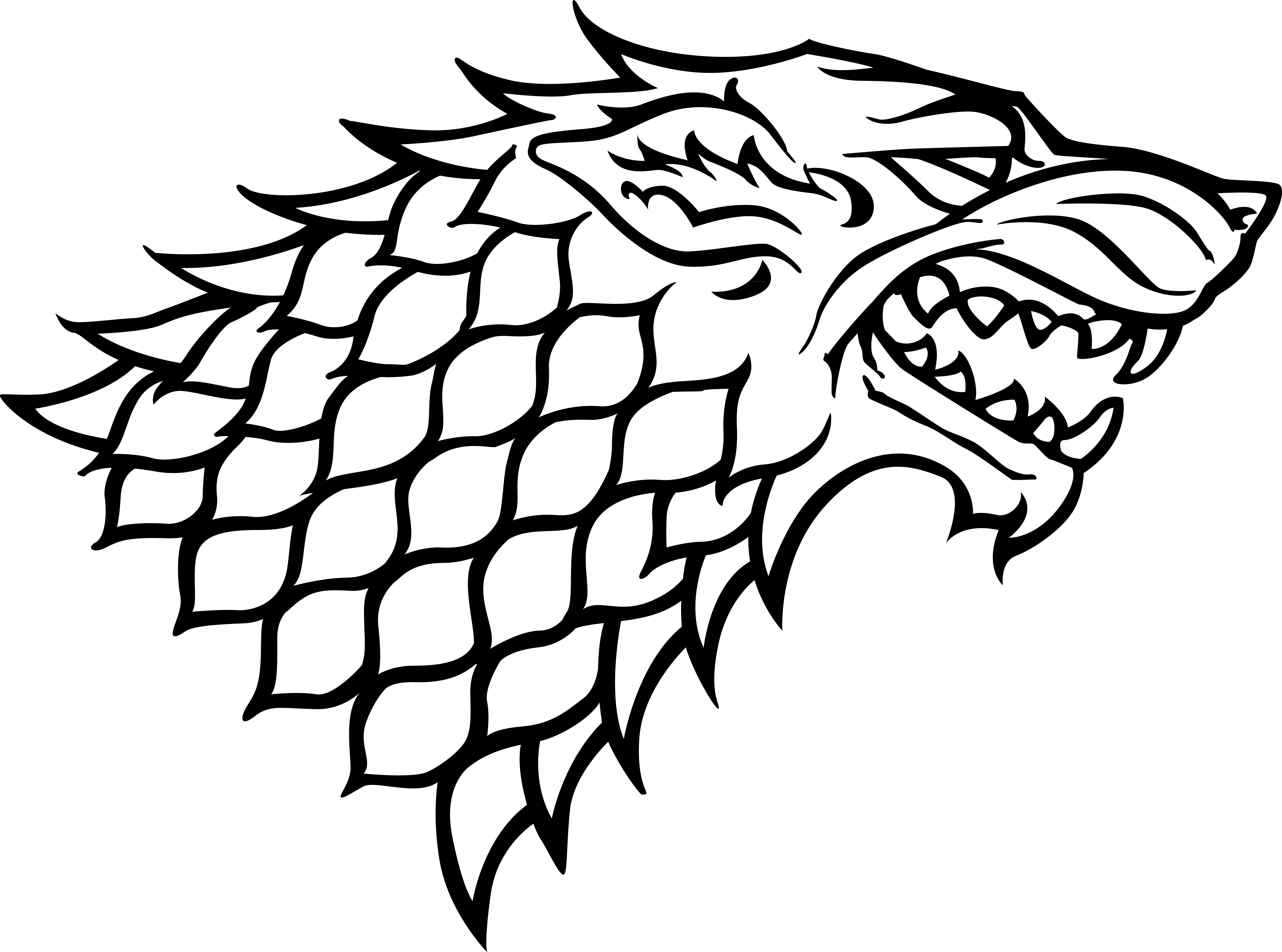 Stark - Game Of Thrones Stark Logo (5110x3794), Png Download