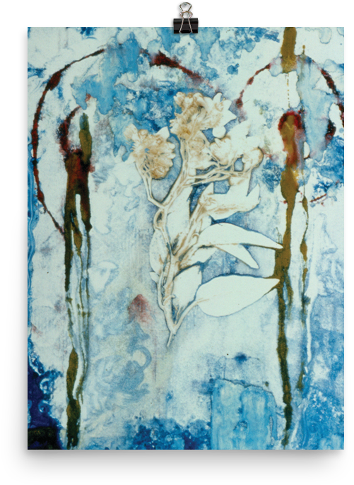 Ghost Flower - Watercolor Paint (1000x1000), Png Download