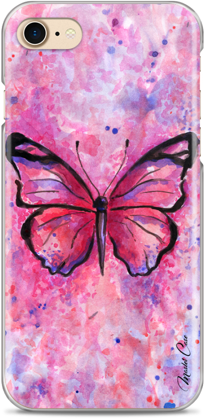 Coque Iphone 7/8 Artistic Design Watercolor Butterfly - Iphone X (1230x900), Png Download