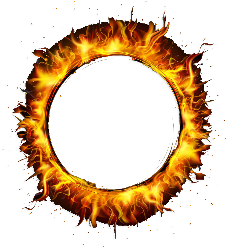 Circle Fire Png Banner Library Stock - Round Fire Flame Png - Free
