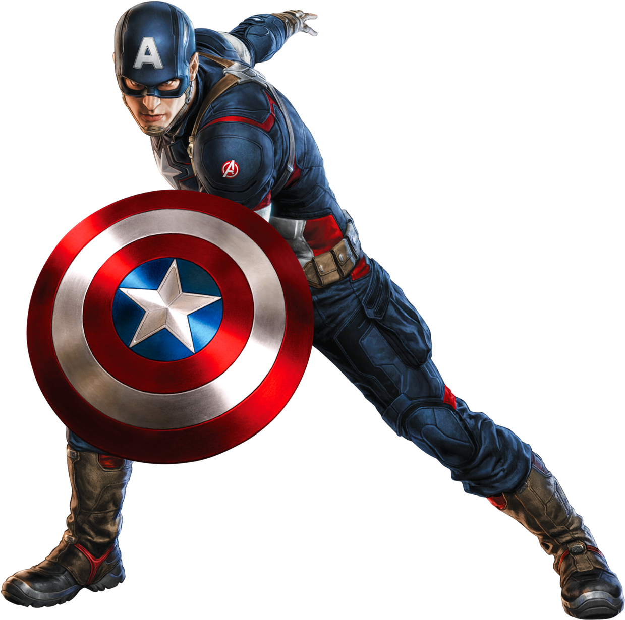 Aou Captain America 2shield-guard - Capitan America Marvel Avengers (1679x1713), Png Download