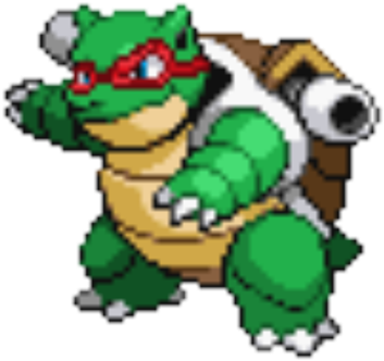 Pizza Turtle Blastoise - Pokemon Pixel Art Blastoise (420x420), Png Download