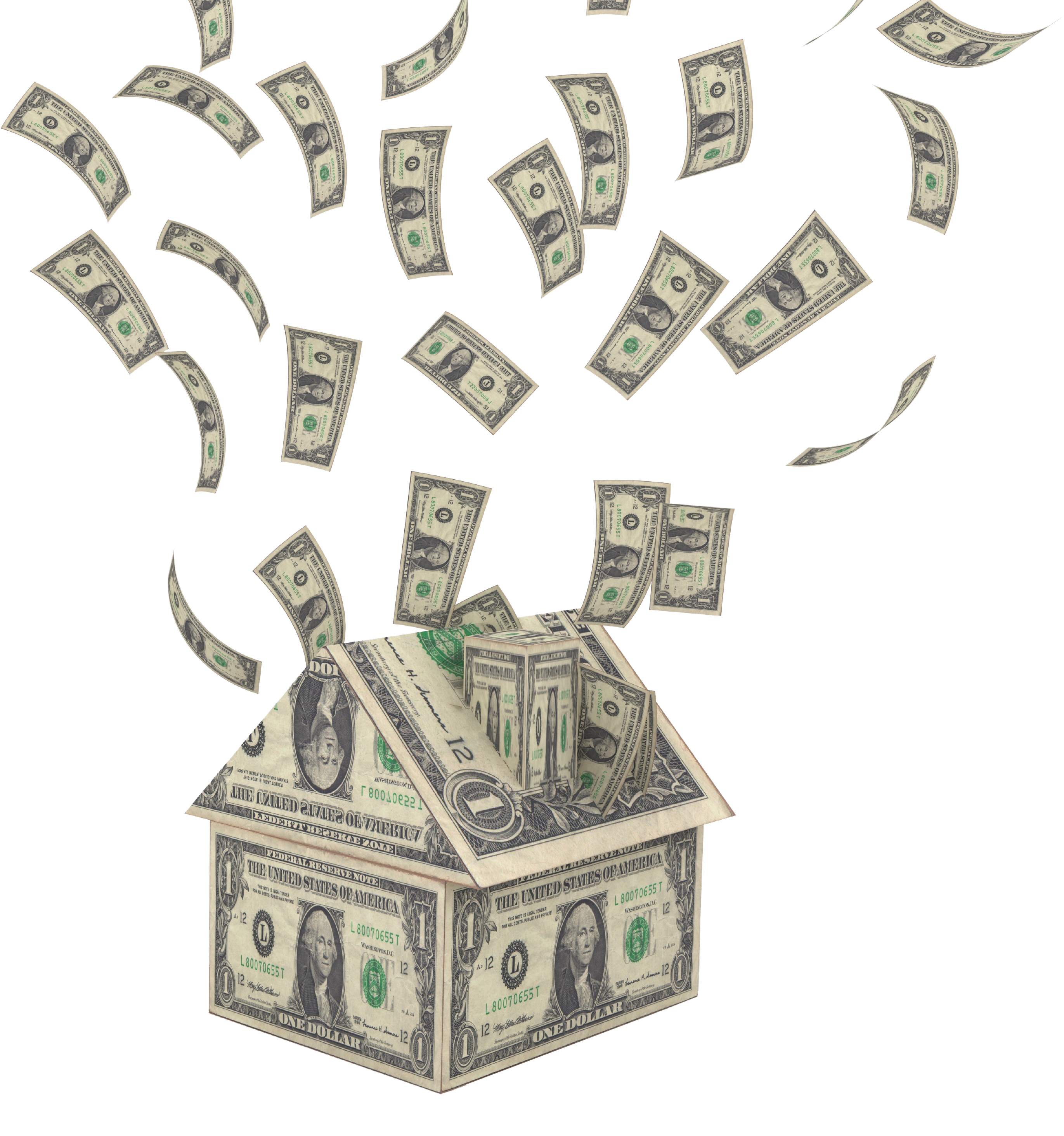 Graphic Library Stock Falling Money Clipart - Raining Money Png Gif (2742x2927), Png Download