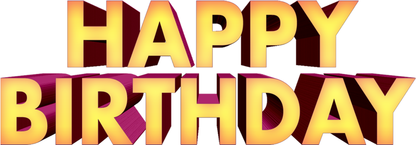 Happy Birthday Png Text 3d Free Downloads - Graphic Design (1056x465), Png Download