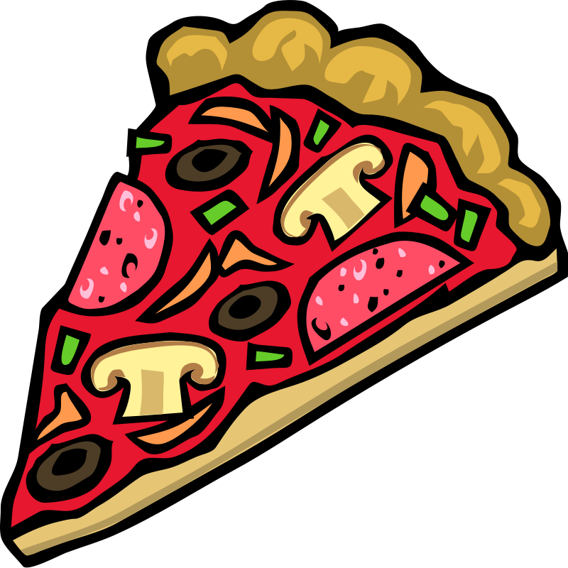 Pizza Clip Art At Clker - Pizza Clipart Transparent Background (600x601), Png Download