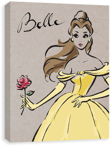 Fashionista - Belle - Belle Cinderella Canvas (500x500), Png Download