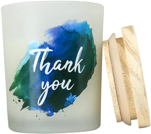 Thank You Watercolour Candle 8cm - Portable Network Graphics (500x500), Png Download