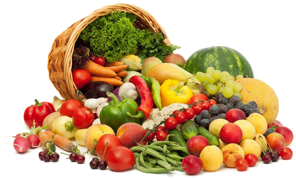 Food - Fruits And Vegetables Png (974x593), Png Download