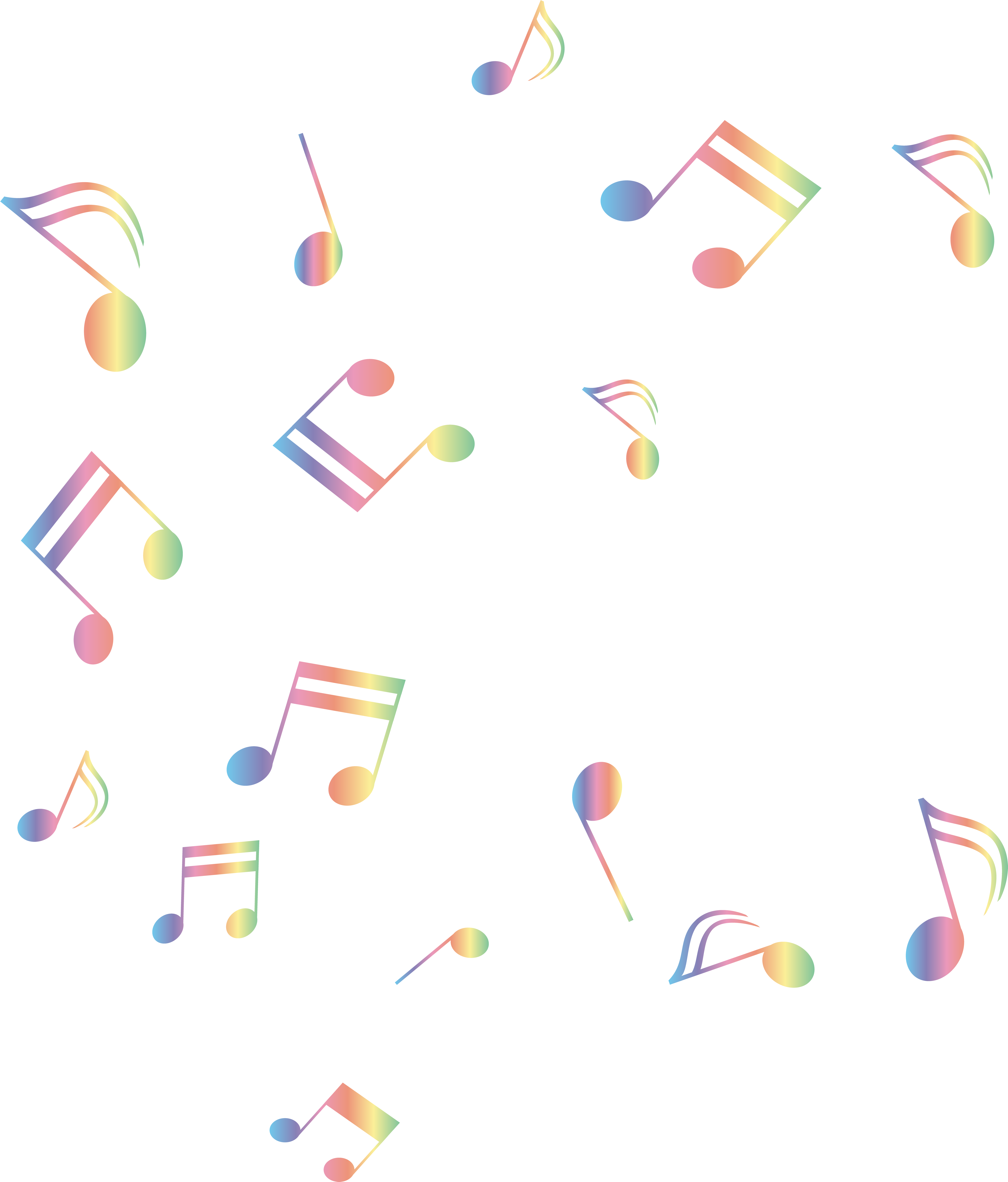 Music Notes Png (6900x8000), Png Download