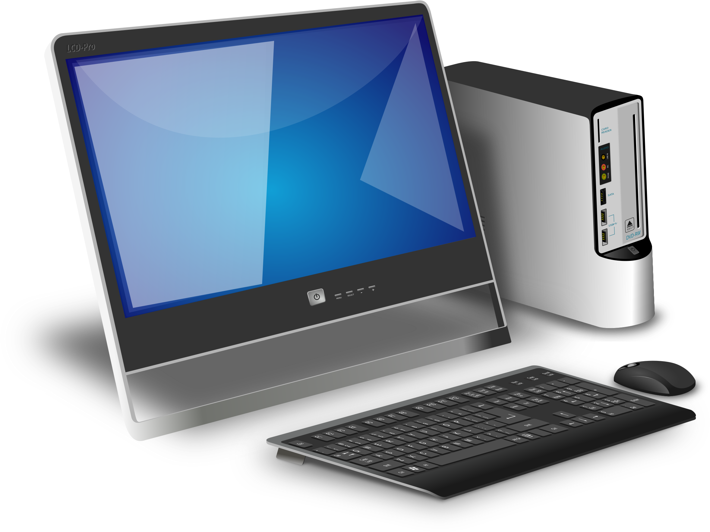Computer Pc Free Png Download - Computer Clip Art (2400x1806), Png Download