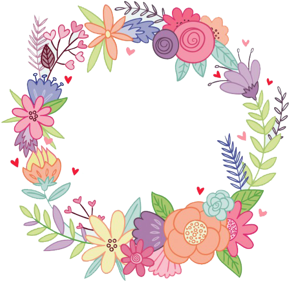 Pin By Andrea Flores On Coronas - Watercolor Flower Wreath Png (626x626), Png Download