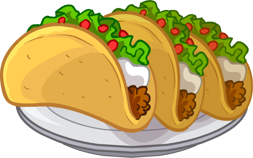 Tacos Puffle Food - Tacos Clipart (822x513), Png Download