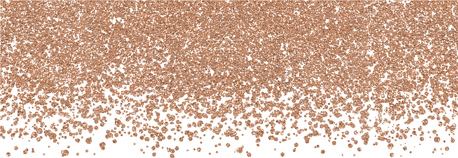 Jpg Freeuse Stock Falling Glitter Png For Free Download - Rose Gold Glitter Sprinkle (1500x623), Png Download