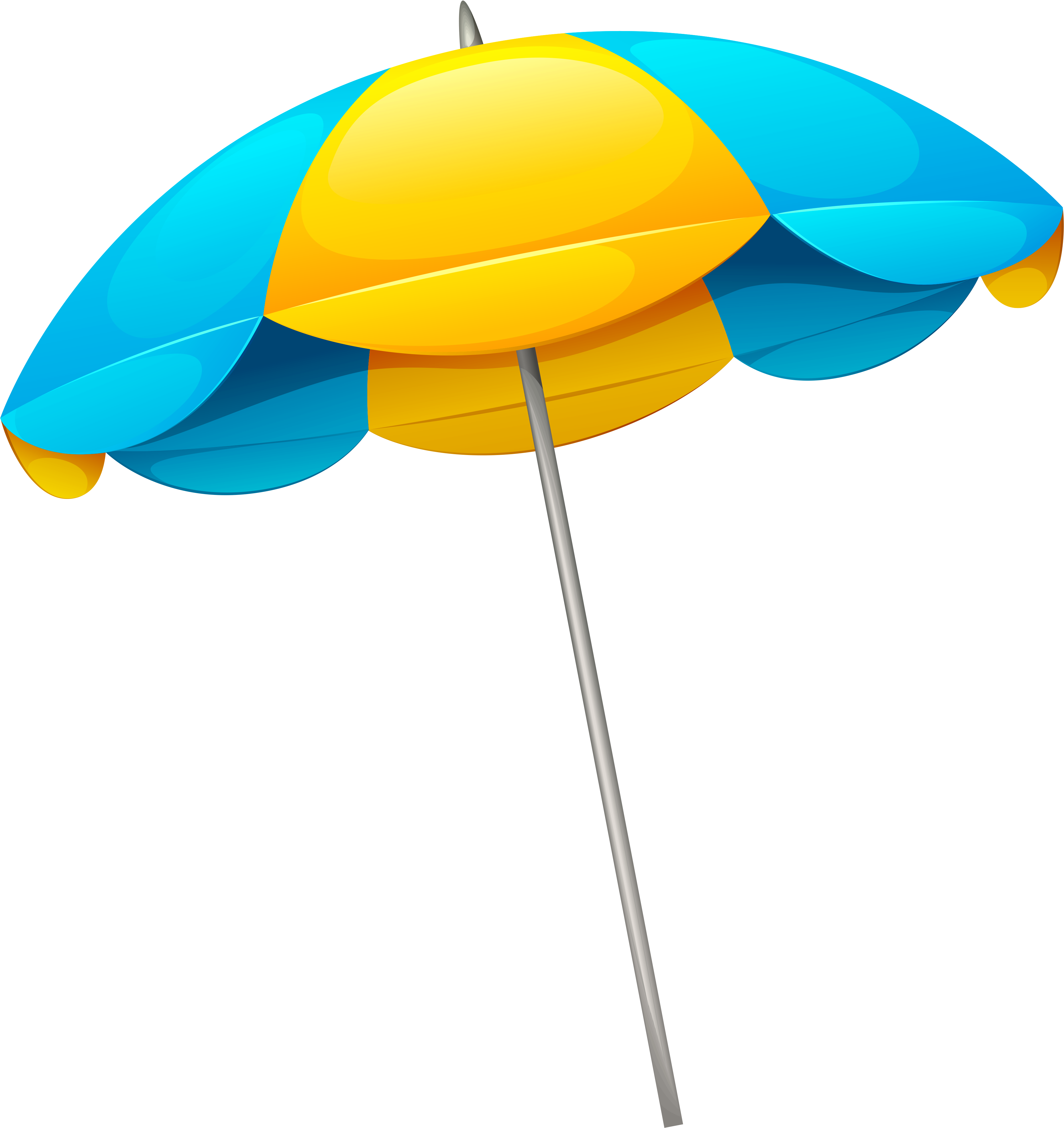 Yellow Blue Beach Umbrella Png Clipartu200b Gallery - Beach Umbrella Clipart Png (4055x4400), Png Download