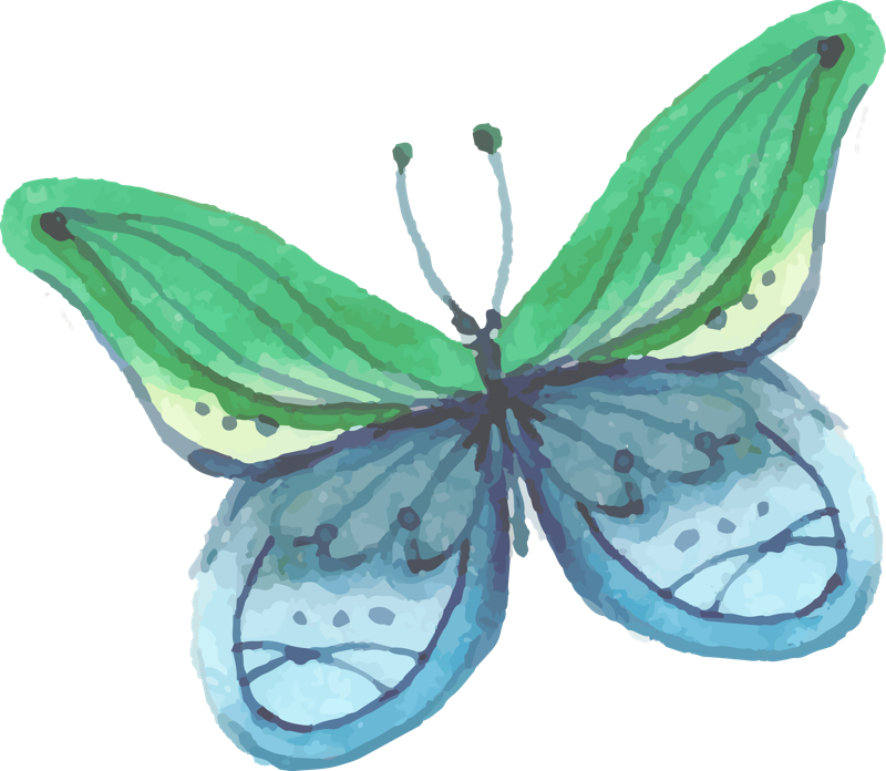 Butterfly 1 - Mariposa Pintura (800x696), Png Download