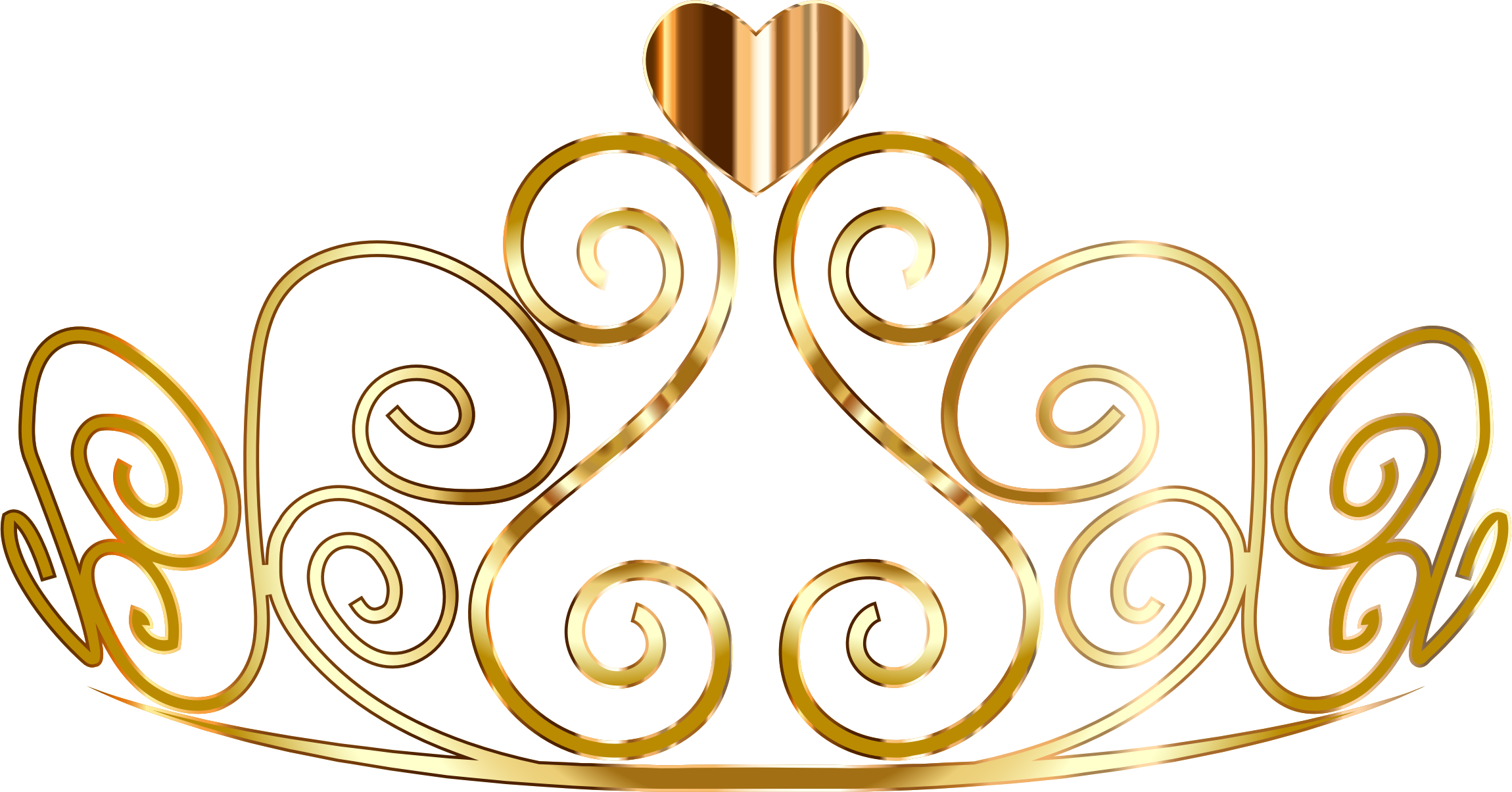 Tiara Clipart Golden Tiara ~ Frames ~ Illustrations - Gold Princess Crown Png (2300x1204), Png Download