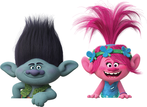 Risultati Immagini Per Trolls - Princess Poppy And Branch (513x374), Png Download