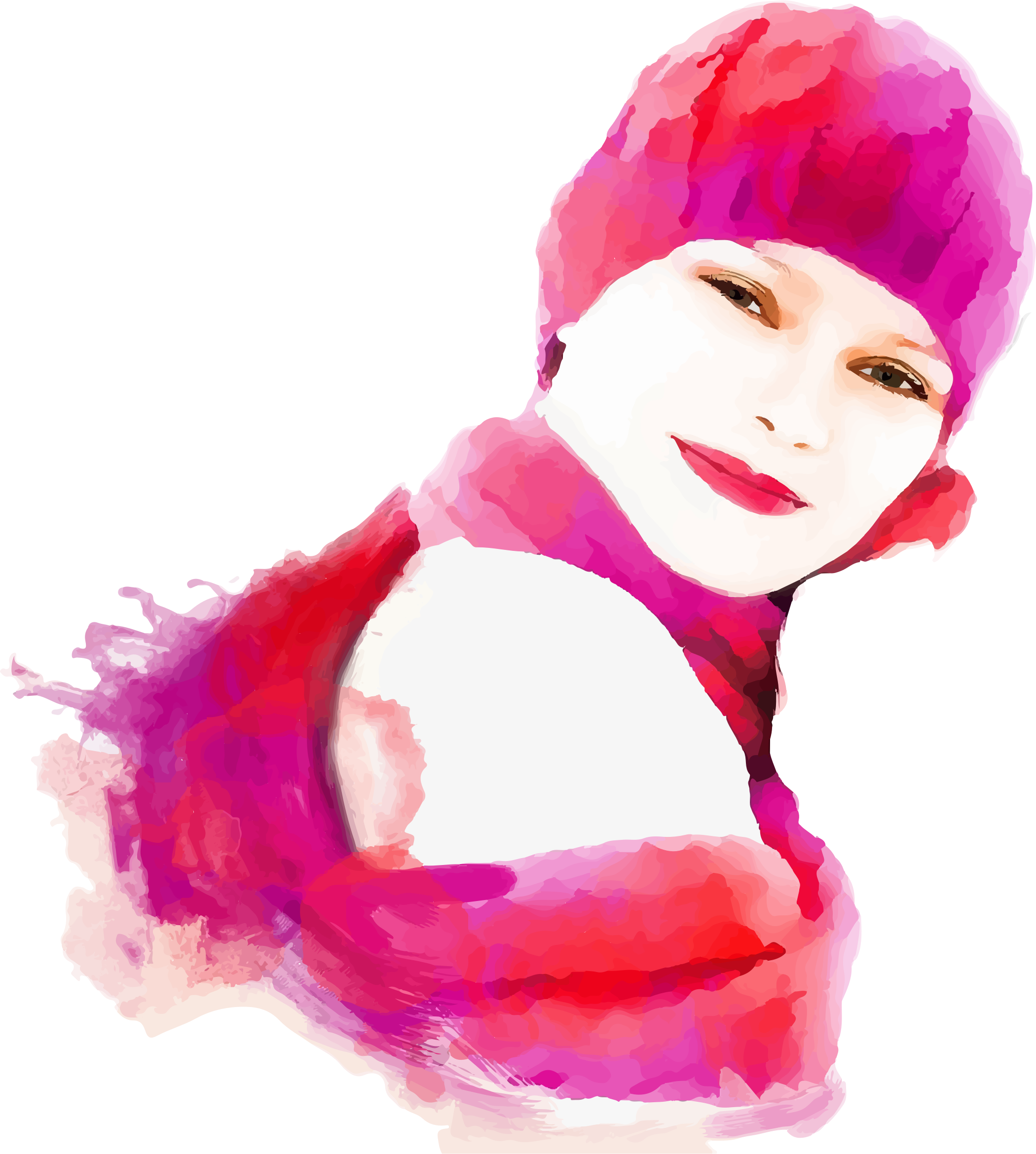 This Free Icons Png Design Of Smiling Girl Portrait (2100x2340), Png Download