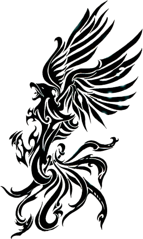 Picture Download Phoenix Tattoos Png Transparent Images - Phoenix Tribal (650x495), Png Download