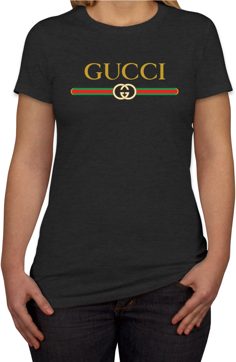 Awesome Gucci Logo Print Women's T-shirt - Gucci Women T Shirt Png (1000x1172), Png Download