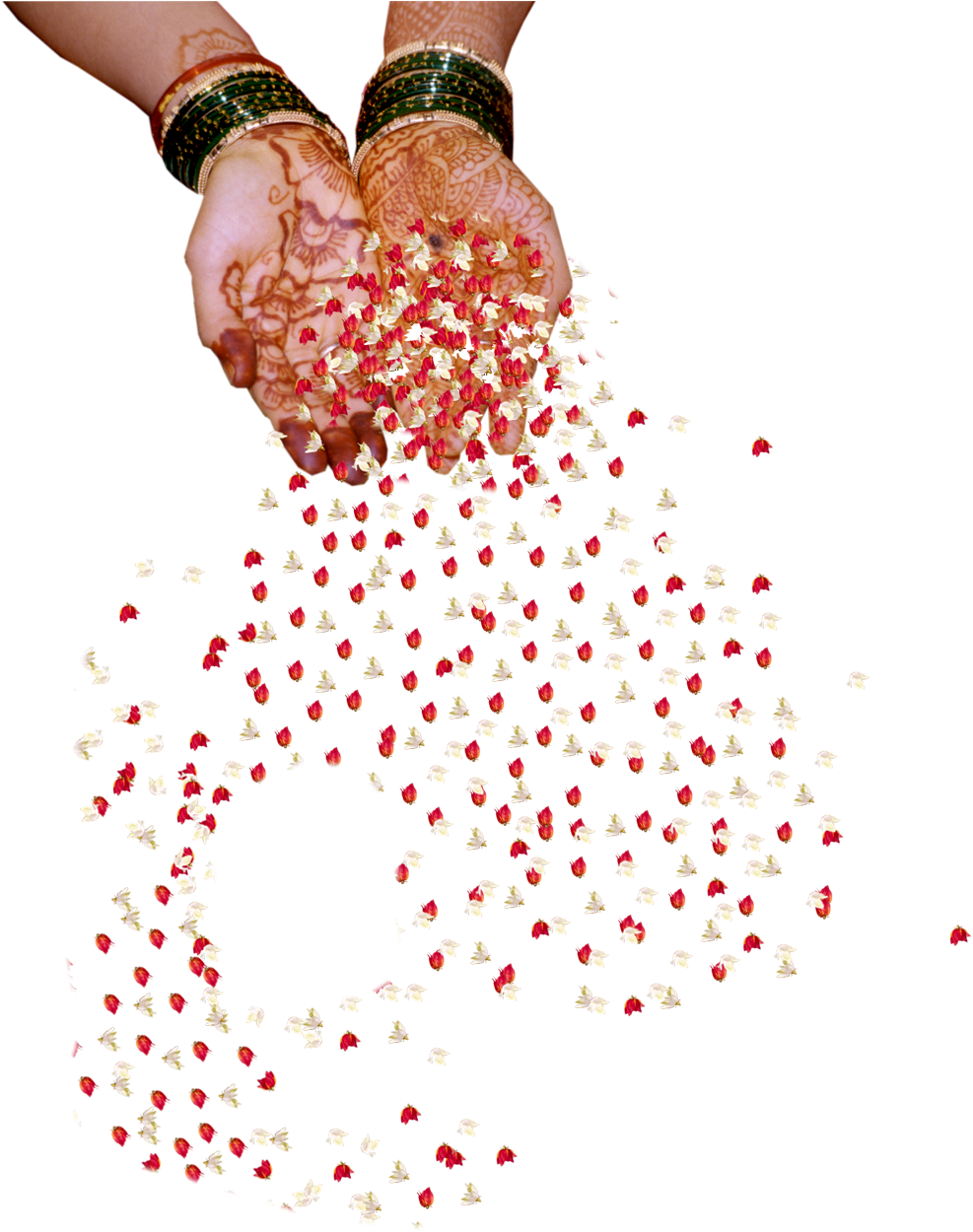 Hand With Flower Png (1092x1263), Png Download