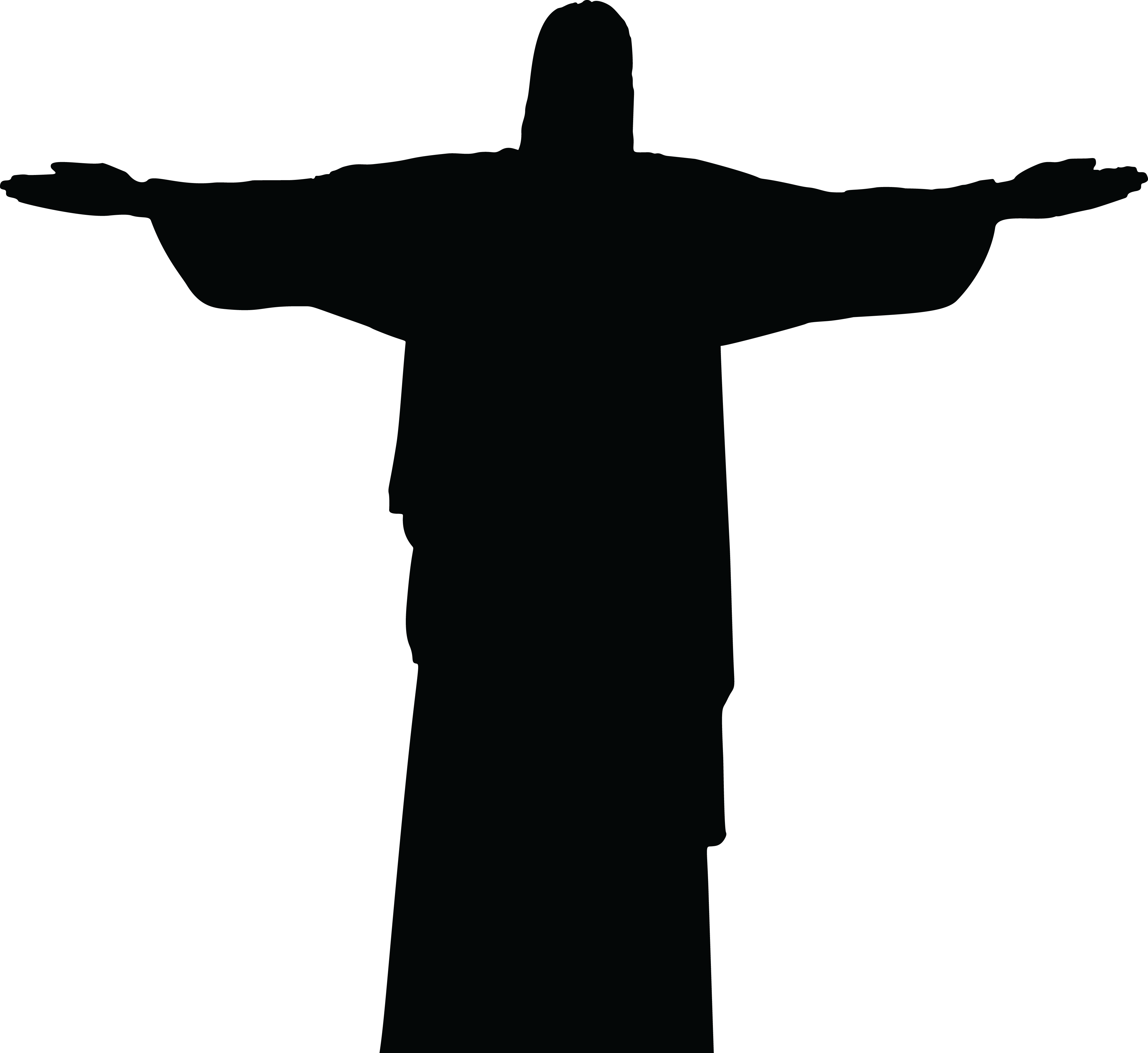 Jesus Carrying Cross Silhouette At Getdrawings - Christ The Redeemer (4000x3671), Png Download