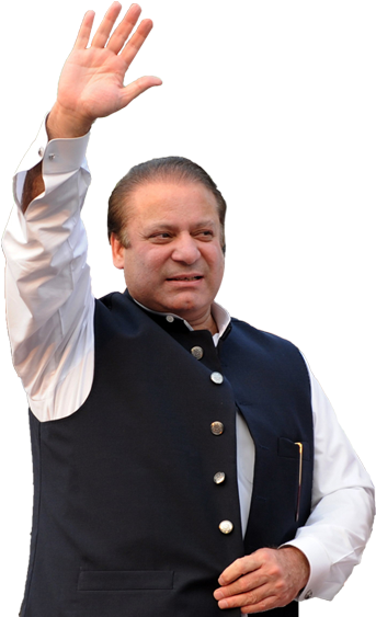 Nawaz Sharif Waving Hand Png - Nawaz Sharif Pic Png (542x566), Png Download