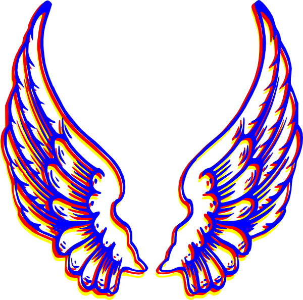 Angel Wings Clipart At Getdrawings - Color Wings Png (600x594), Png Download