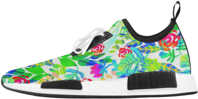 Cute Tropical Watercolor Flowers Women's Draco Running - Bichon Frise Pattern Women’s Draco Running Shoes (500x500), Png Download