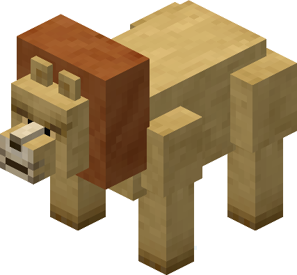 Lion - Minecraft Animal Moving Gif (427x395), Png Download