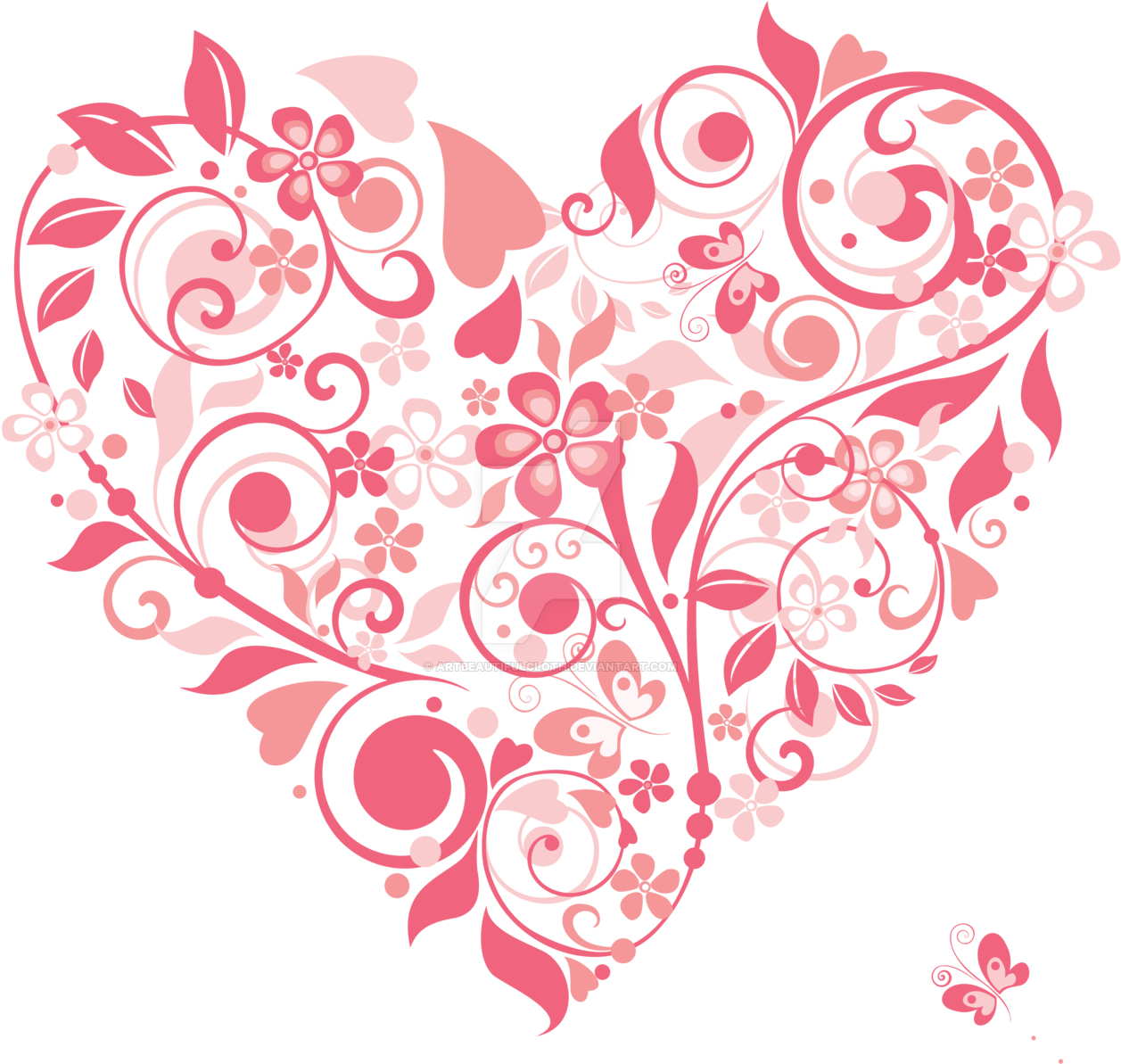 Pink Heart With Wings By Artbeautifulcloth On Deviantart - Pink Heart (1280x1192), Png Download