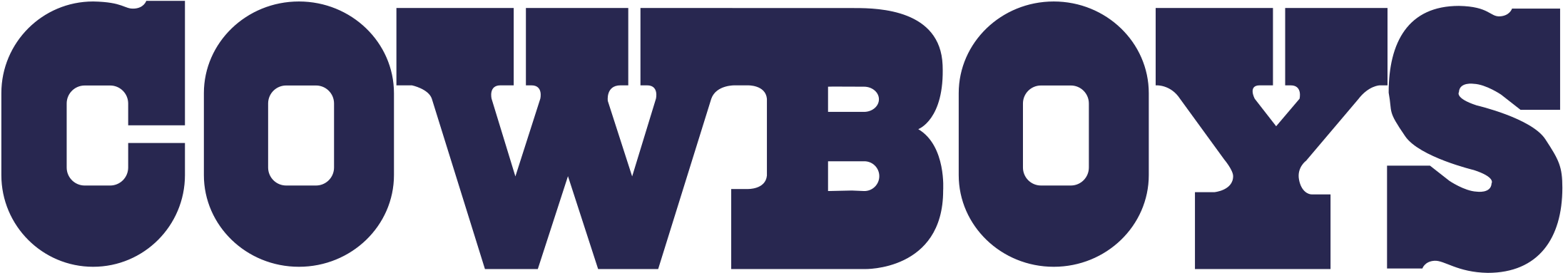 Dallas Cowboys Logo Png Transparent - Dallas Cowboys Logo Words (2400x2400), Png Download
