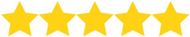 Five Stars - Five Star Rating Png (685x261), Png Download