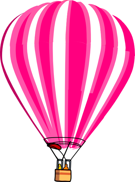 Pink - Hot - Air - Balloon - Clipart Globos, Globitos - Hot Air Balloon Pink (444x599), Png Download