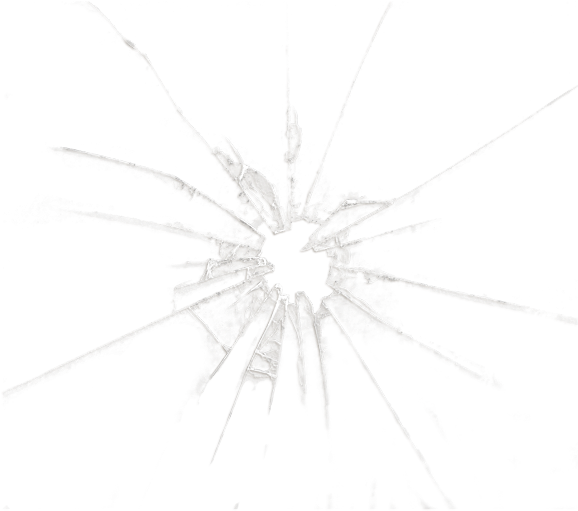 Shattered Glass By Paw - Bullet Holes In Glass Png (682x608), Png Download