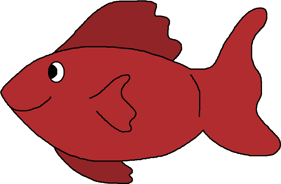 Clip Art Panda Free Images - Fish Clipart Red (973x644), Png Download