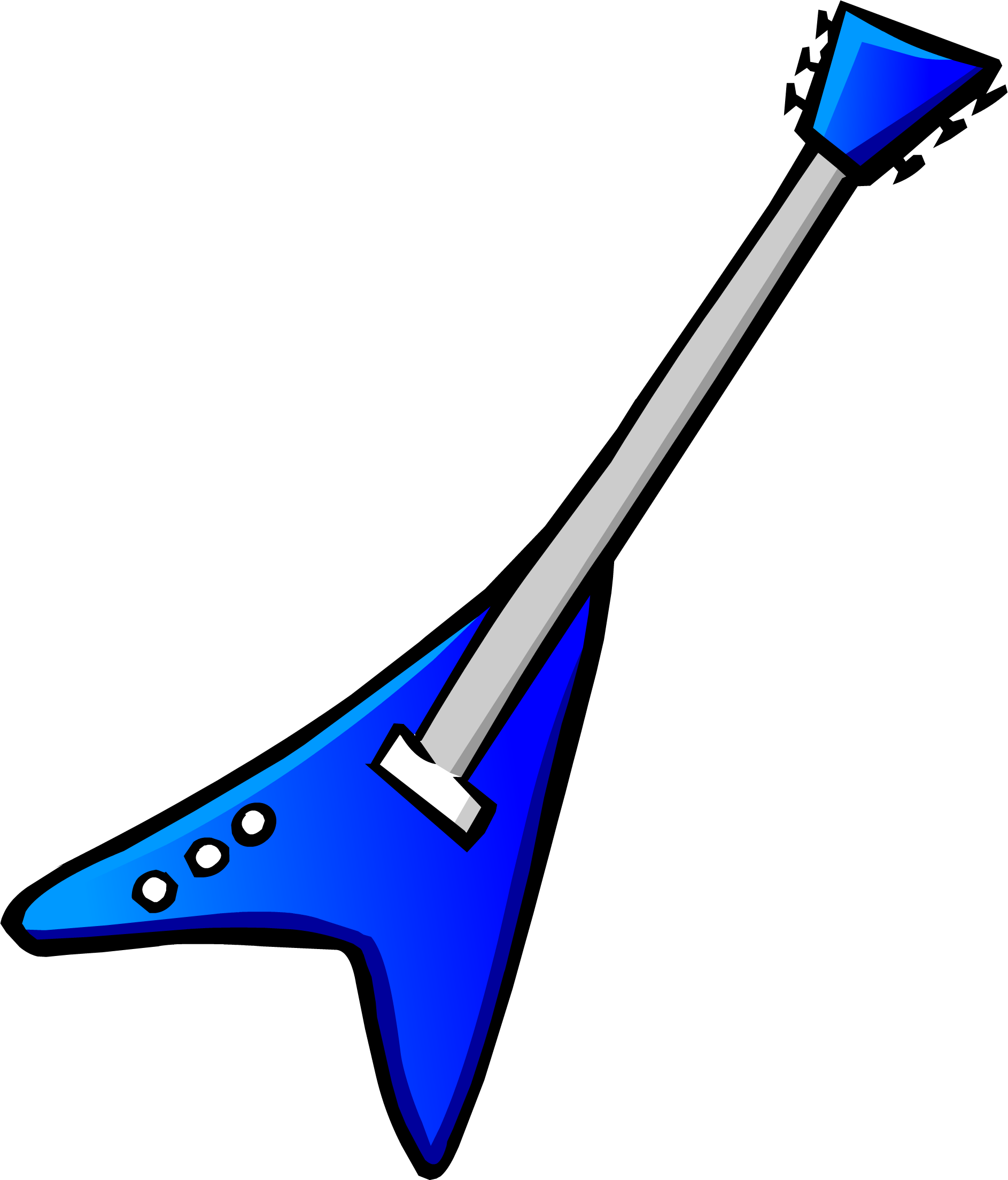 Blue Electric Guitar Icon 5063 - Club Penguin Red Electric Guitar (1886x2207), Png Download