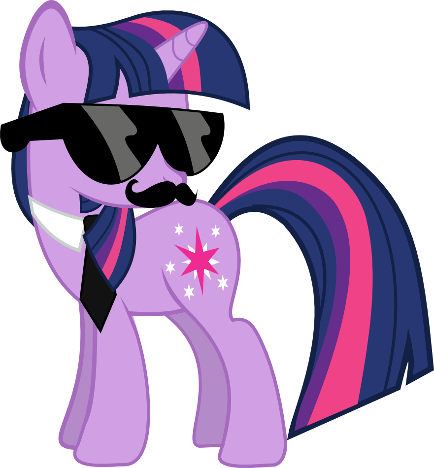 Swag Twilight Sparkle - Mlp Twilight Moustache (881x950), Png Download