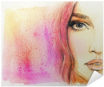Woman Portrait - Watercolor Painting (400x400), Png Download