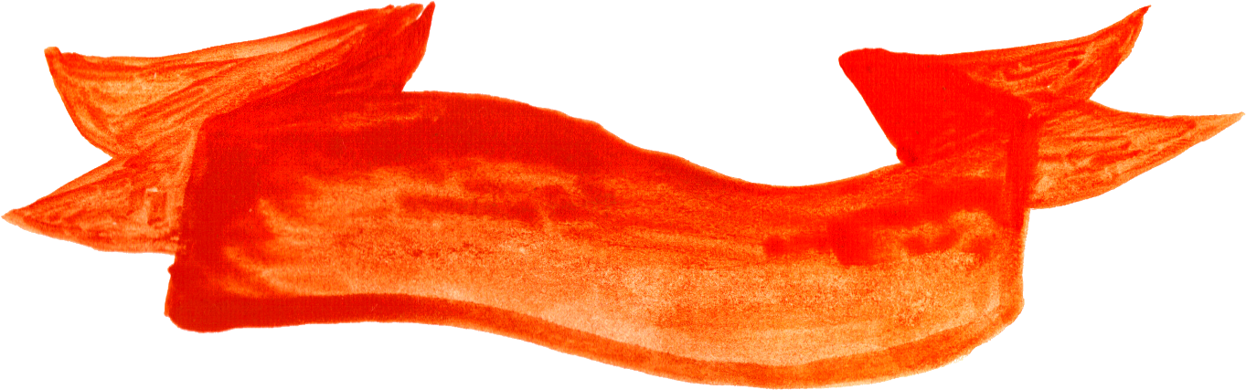 Fall Watercolor Png - Orange Watercolor Banner Png (1500x643), Png Download