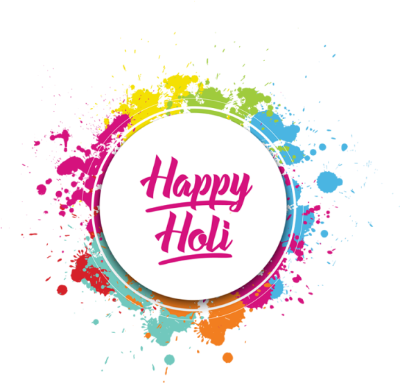 Happy Holi, Colour Splash, Label, Happy Holidays - Happy Holi Logo Png (640x640), Png Download