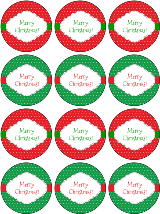 Ol8750 - 2 - 25" Circle - Red And Green Merry Christmas - Circle (386x500), Png Download
